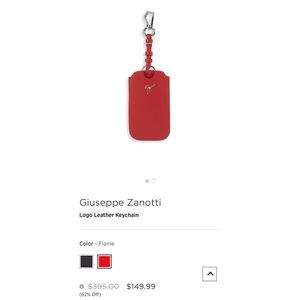 Giuseppe Zanotti Logo Leather Keychain Red